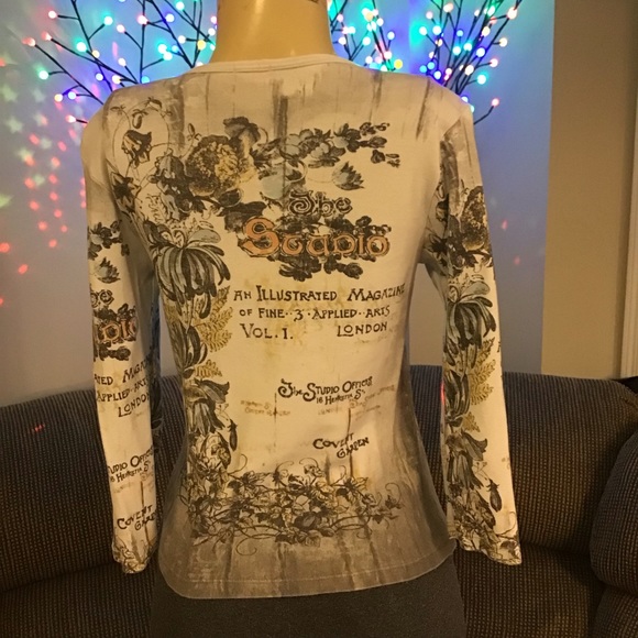 Boas 3/4 Sleeve Ornate The Studio Top - Picture 4 of 7